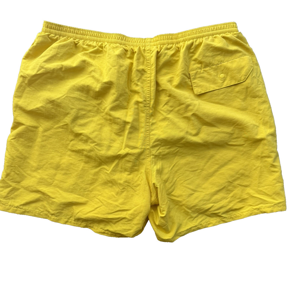 Patagonia Yellow Baggies Swim Trunks Mens Large Patch Logo Back Pocket excellent - Picture 5 of 6
